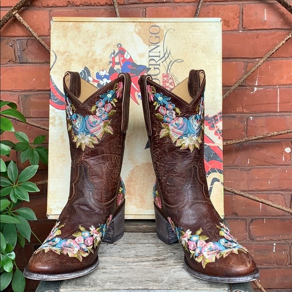 OLD GRINGO NEW! Anna Sui Floral Embroidered Boots - Picture 2 of 8